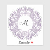 Antikes Bildlaufwerk Lila Aufkleber (Blatt)