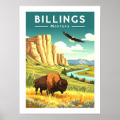 Antikes Billings Montana Poster (Vorne)