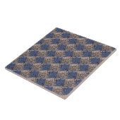 Antikes blau-goldenes Muster Fliese (Seite)