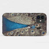 Antikes Blau Pfau Case-Mate iPhone Hülle (Rückseite (Horizontal))