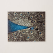 Antikes Blau Pfau Puzzle (Horizontal)
