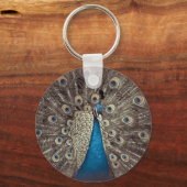 Antikes Blau Pfau Schlüsselanhänger (Vorderseite)