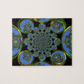 Antikes Blau Puzzle (Horizontal)