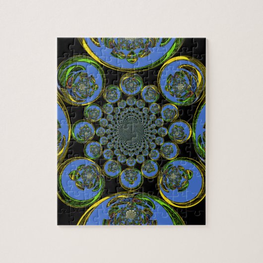Antikes Blau Puzzle (Vertikal)