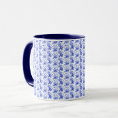 Antikes blau-weißes Blumenmuster Tasse (Vorderseite Links)