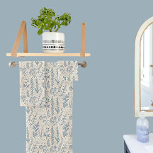 Antikes Blaue Wildblumen Französische Toile-Muster