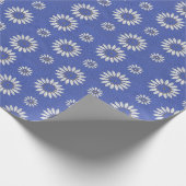 Antikes Blaues Blumenmuster Geschenkpapier (Ecke)