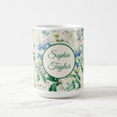 Antikes Blaues Blumenmuster Kaffeetasse (Mittel)