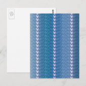 Antikes blaues Blumenmuster mit Veilchen Tapetenmu Postkarte (Vorne/Hinten)
