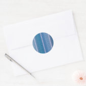 Antikes blaues Blumenmuster mit Veilchen Tapetenmu Runder Aufkleber (Umschlag)