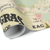 Antikes blaues Geschenkpapier (Rolleneckpunkt)
