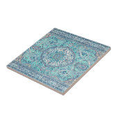 Antikes blaues Teppichmuster Fliese (Seite)