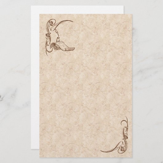 Antikes Blick-Briefpapier Briefpapier (Vorne/Hinten)