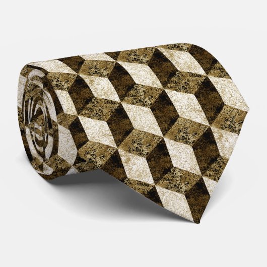 Antikes Blockmuster 02 Krawatte (Gerollt)