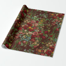 Antikes Blumen-Geschenkverpackungspapier
