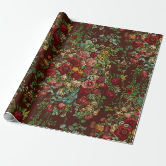 Antikes Blumen-Geschenkverpackungspapier Geschenkpapier