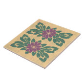 Antikes Blumen-Schablone Fliese (Seite)