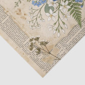 Antikes Blumen- & Scheren-Collage-Seidenpapier Seidenpapier (Detail)
