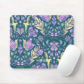 Antikes Blumen- und Vögelmuster im Stil der Antike Mousepad (Mit Mouse)