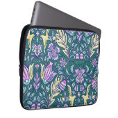 Antikes Blumen- und Vögelmuster Laptopschutzhülle (Vorne Rechts)