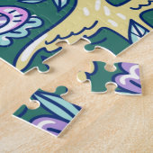 Antikes Blumen- und Vögelmuster Puzzle (Seite)