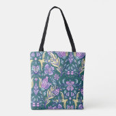 Antikes Blumen- und Vögelmuster Tasche (Rückseite)