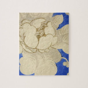 Antikes Blumen-Wallpaper-Muster  Puzzle