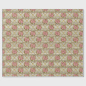 Antikes Blumenband Geschenkpapier (Flach)