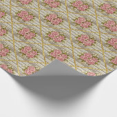 Antikes Blumenband Geschenkpapier (Ecke)