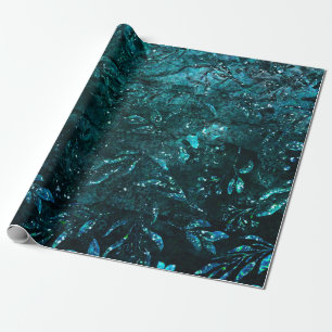 Antikes Blumenblattmuster Geschenkpapier