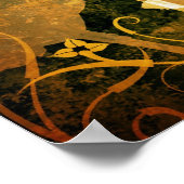 Antikes Blumenchaos Poster (Ecke)