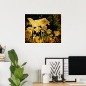 Antikes Blumenchaos Poster (Heimbüro)