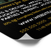 Antikes Blumendesign, Floristenwerbung Poster (Ecke)