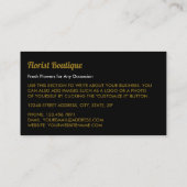 Antikes Blumendesign, Floristik Visitenkarte (Rückseite)