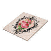 Antikes Blumenfliesenteil Fliese (Seite)
