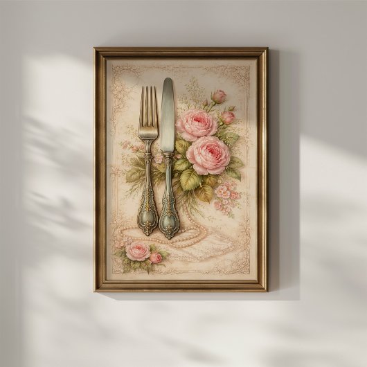 Antikes Blumengeschirr Poster