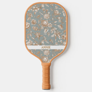 Antikes Blumengrau Blauer Tollpatsch Paddel Pickleball Schläger