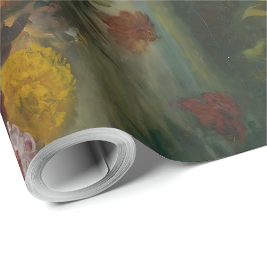 antikes Blumenkorbgemälde Geschenkpapier (Rolleneckpunkt)