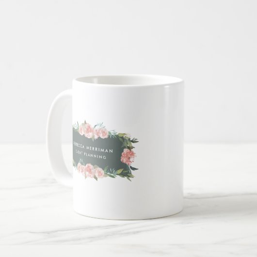 Antikes Blumenlogo Kaffeetasse (Vorderseite Links)