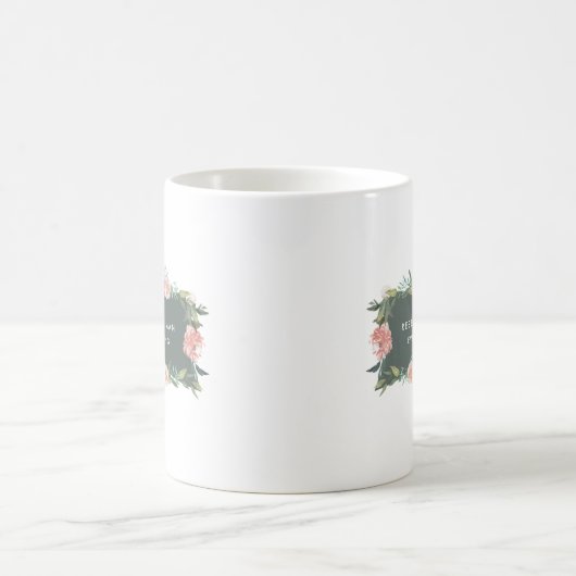 Antikes Blumenlogo Kaffeetasse (Mittel)