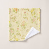 Antikes Blumenmuster Badhandtuch Set (Waschlappen)