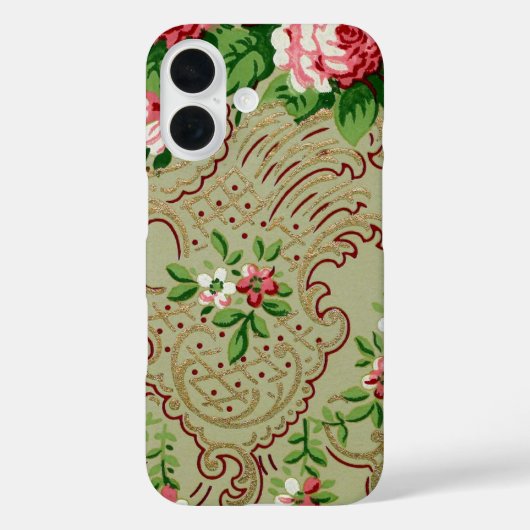 Antikes Blumenmuster Case-Mate iPhone Hülle (Rückseite)