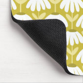 Antikes Blumenmuster Dunkles Gold & Olivgrün Mousepad (Ecke)