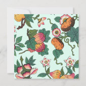 Antikes Blumenmuster Einladung (Rückseite)