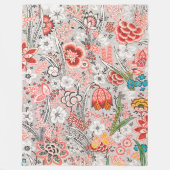 Antikes Blumenmuster Fleecedecke (Vorderseite)