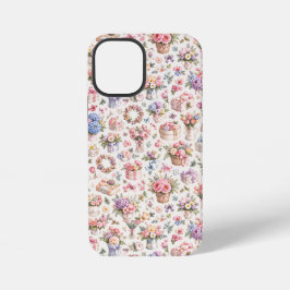 Antikes Blumenmuster für den Garten | Romantische iPhone 12 Mini Hülle