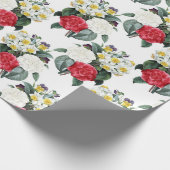 Antikes Blumenmuster Geschenkpapier (Ecke)