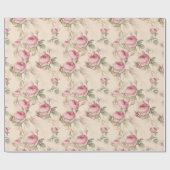 Antikes Blumenmuster Geschenkpapier (Flach)