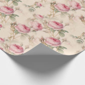 Antikes Blumenmuster Geschenkpapier (Ecke)