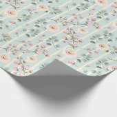 Antikes Blumenmuster Geschenkpapier (Ecke)